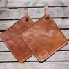 Set Pannenlappen Leer Bruin 1