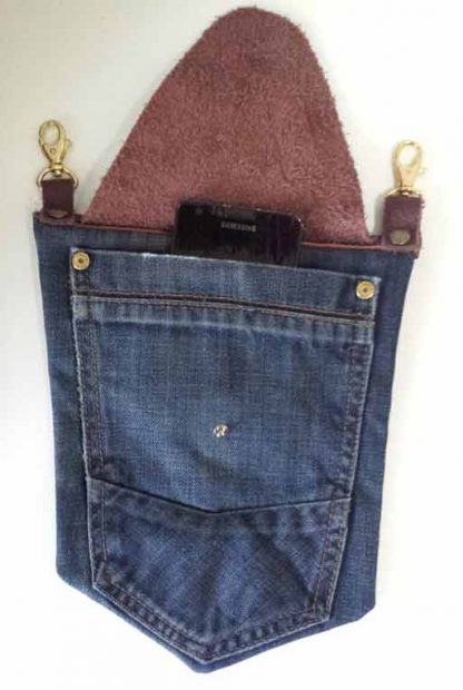 Beltbag Jeans Leer 2 - Afbeelding 3
