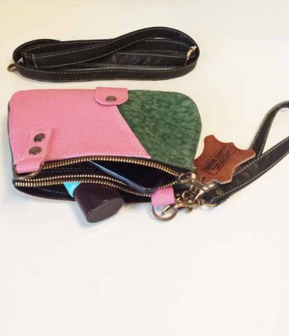 Tas Leer Double - Pink/Green - Afbeelding 5