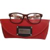 Brillenkoker Leer Rood
