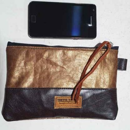 Etui Leatherlook Goud Bruin - Afbeelding 2