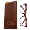 Brillenkoker Leer Bruin maat S