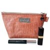 Make-up tasje Leer Roze Print