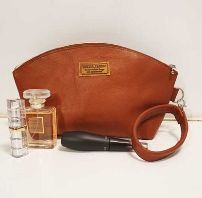 Toilettas Leer Cognac - Afbeelding 2