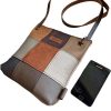 Tas Leer Patchwork Bruin