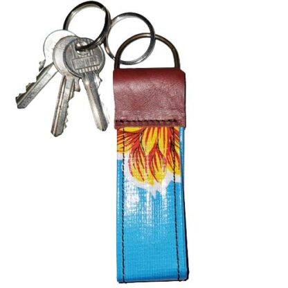Sleutelhanger Zeil Blauw Bloem - Afbeelding 2