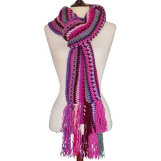 Sjaal Bohemian Multicolor - Bordeau - Paars - Roze - Grijs
